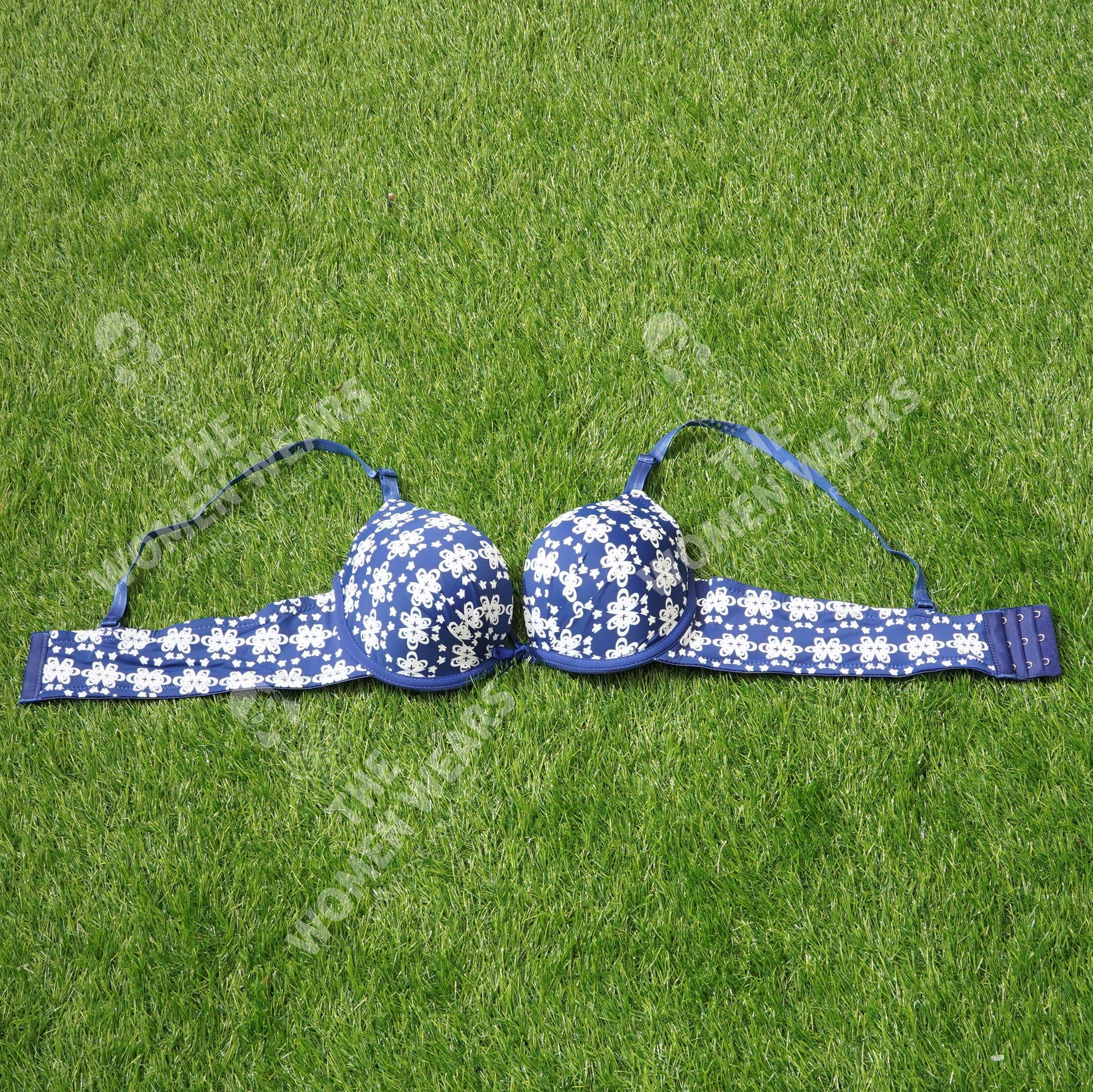 Poly Cotton Flower Print Push Up Padded Bra (3912)