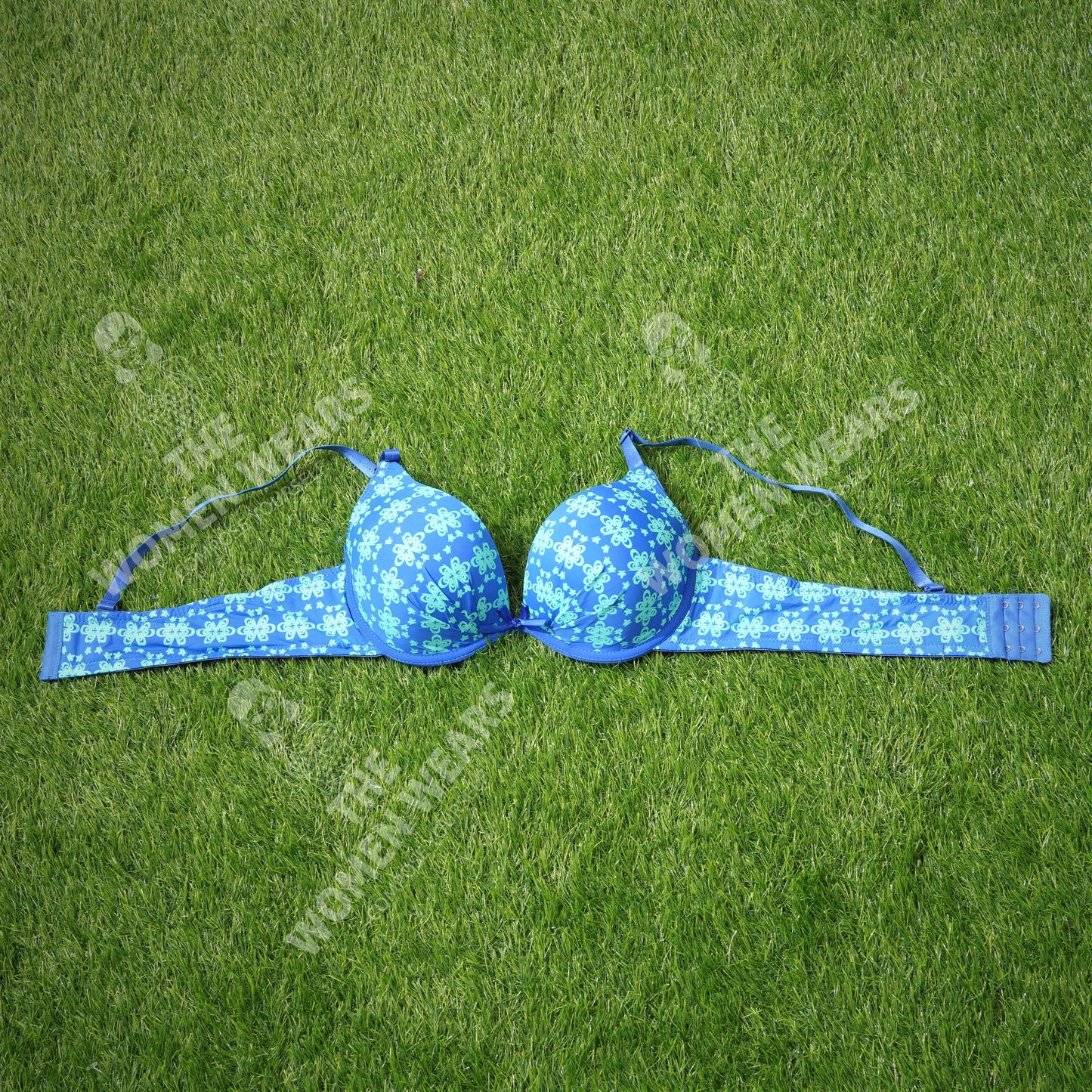 Poly Cotton Flower Print Push Up Padded Bra (3912)