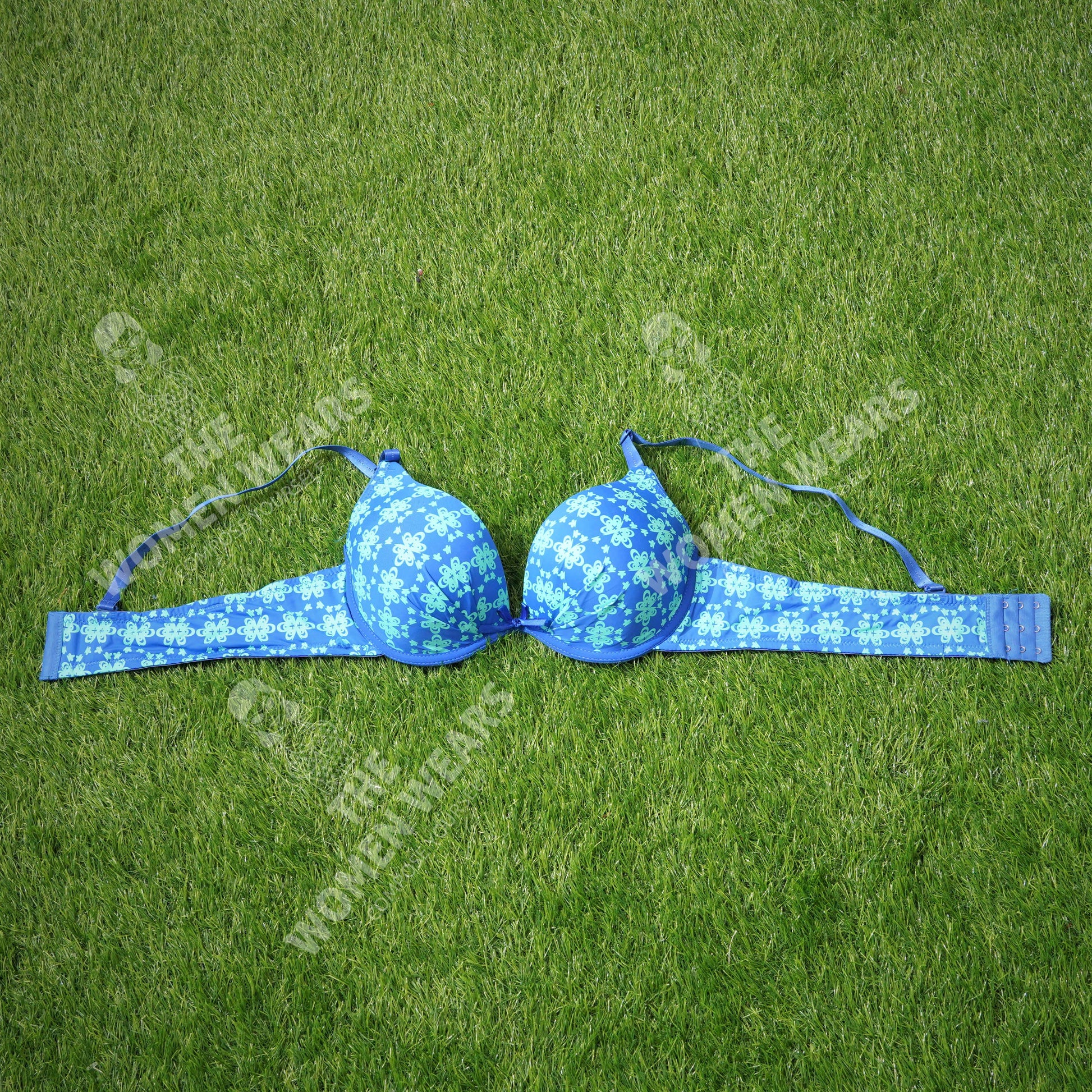 Poly Cotton Flower Print Push Up Padded Bra (3912)