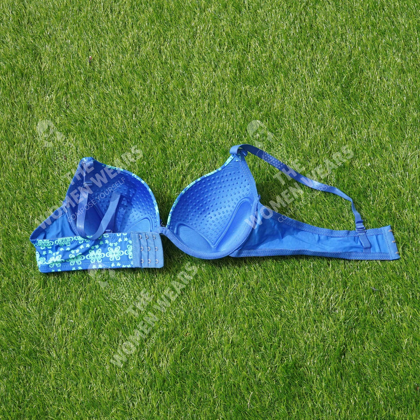 Poly Cotton Flower Print Push Up Padded Bra (3912)