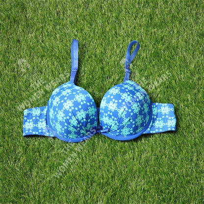 Poly Cotton Flower Print Push Up Padded Bra (3912)