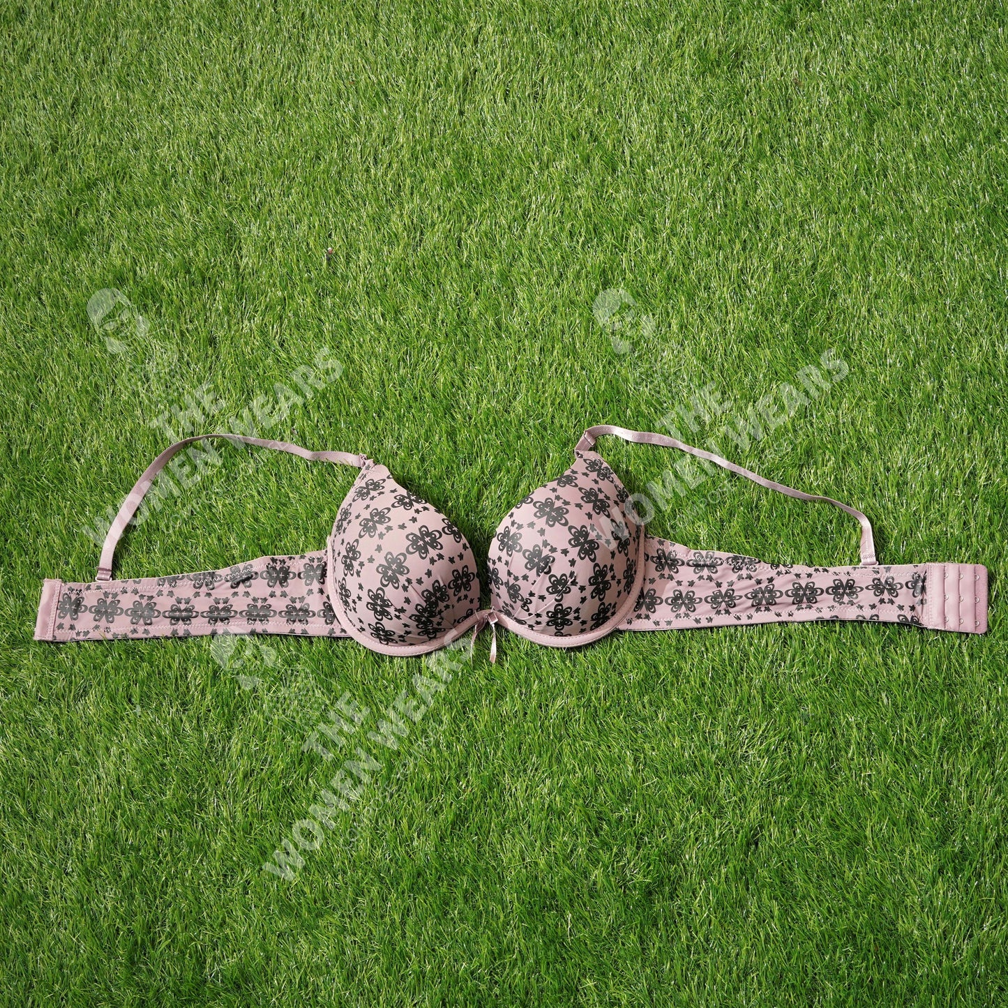 Poly Cotton Flower Print Push Up Padded Bra (3912)