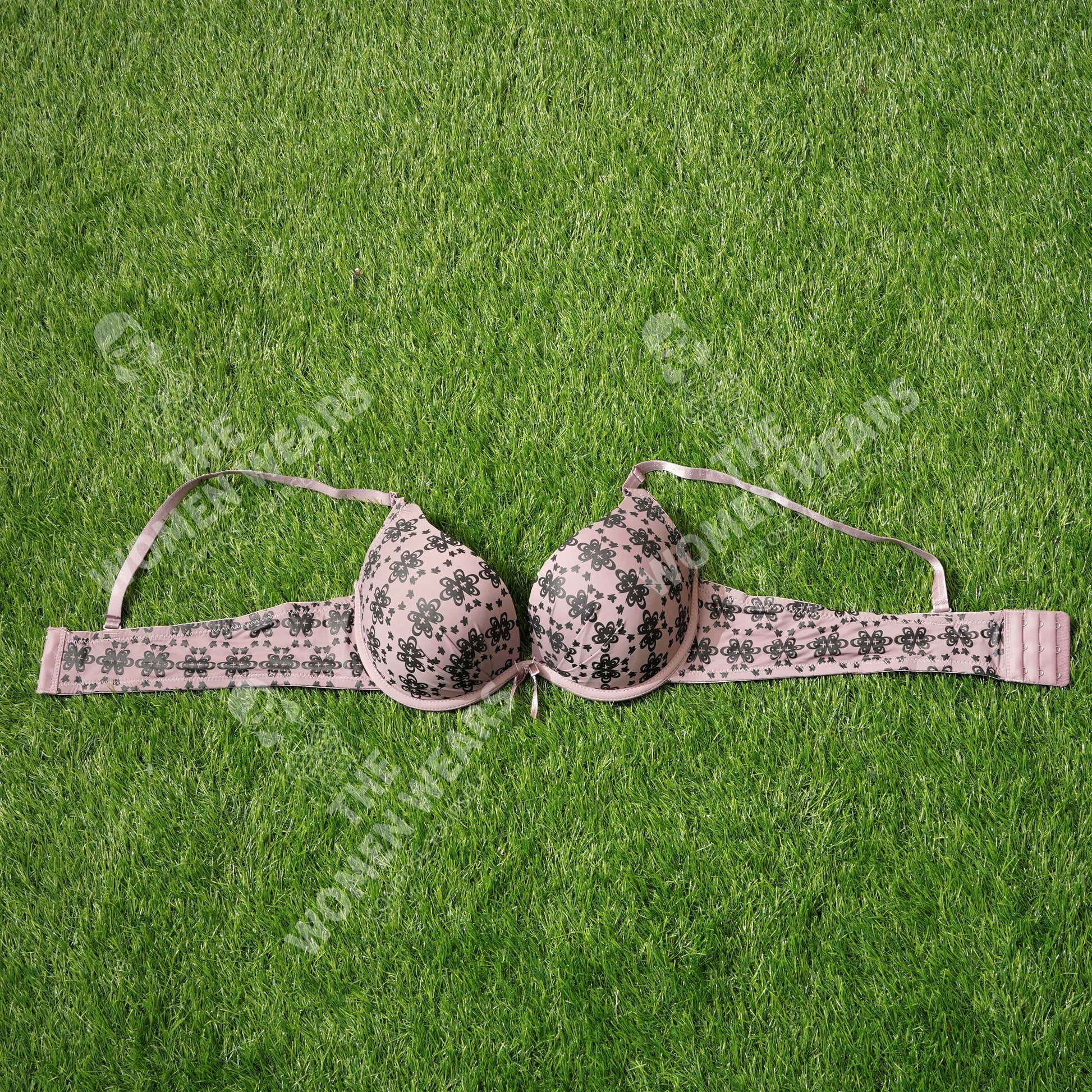 Poly Cotton Flower Print Push Up Padded Bra (3912)