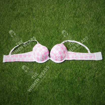 Poly Cotton Flower Print Push Up Padded Bra (3912)