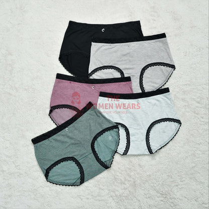 Teen's Cotton Panty With Lace Border (K167)