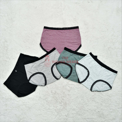 Teen's Cotton Panty With Lace Border (K167)