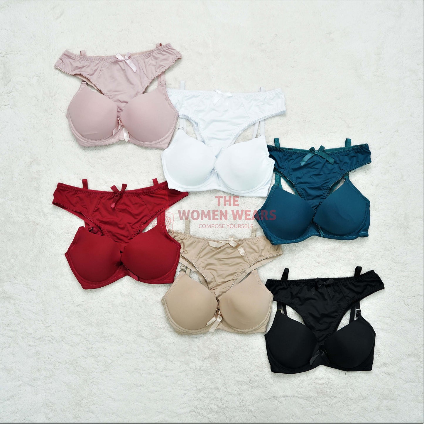 N Comfortable light Padded Bra Panty Set (1204)
