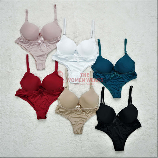 N Comfortable light Padded Bra Panty Set (1204)