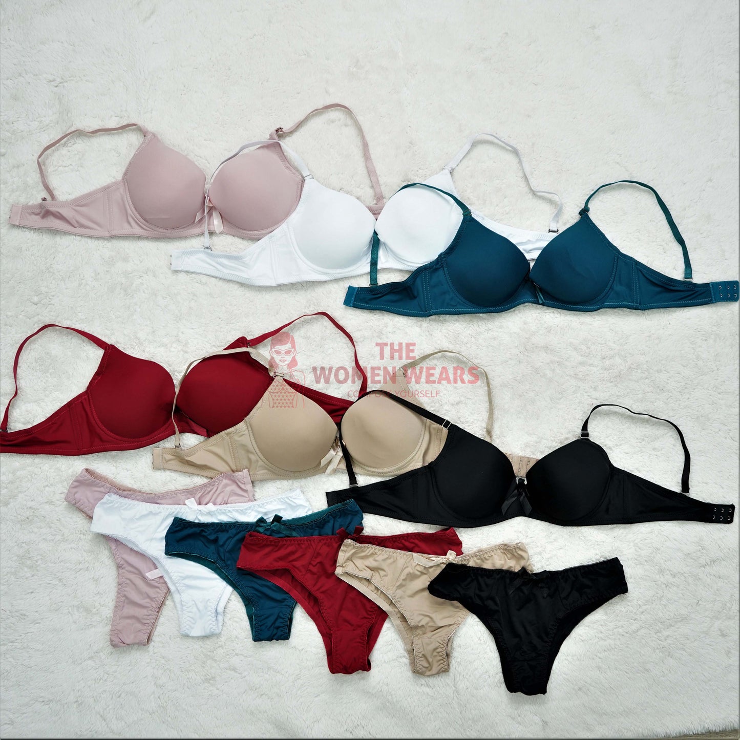 N Comfortable light Padded Bra Panty Set (1204)