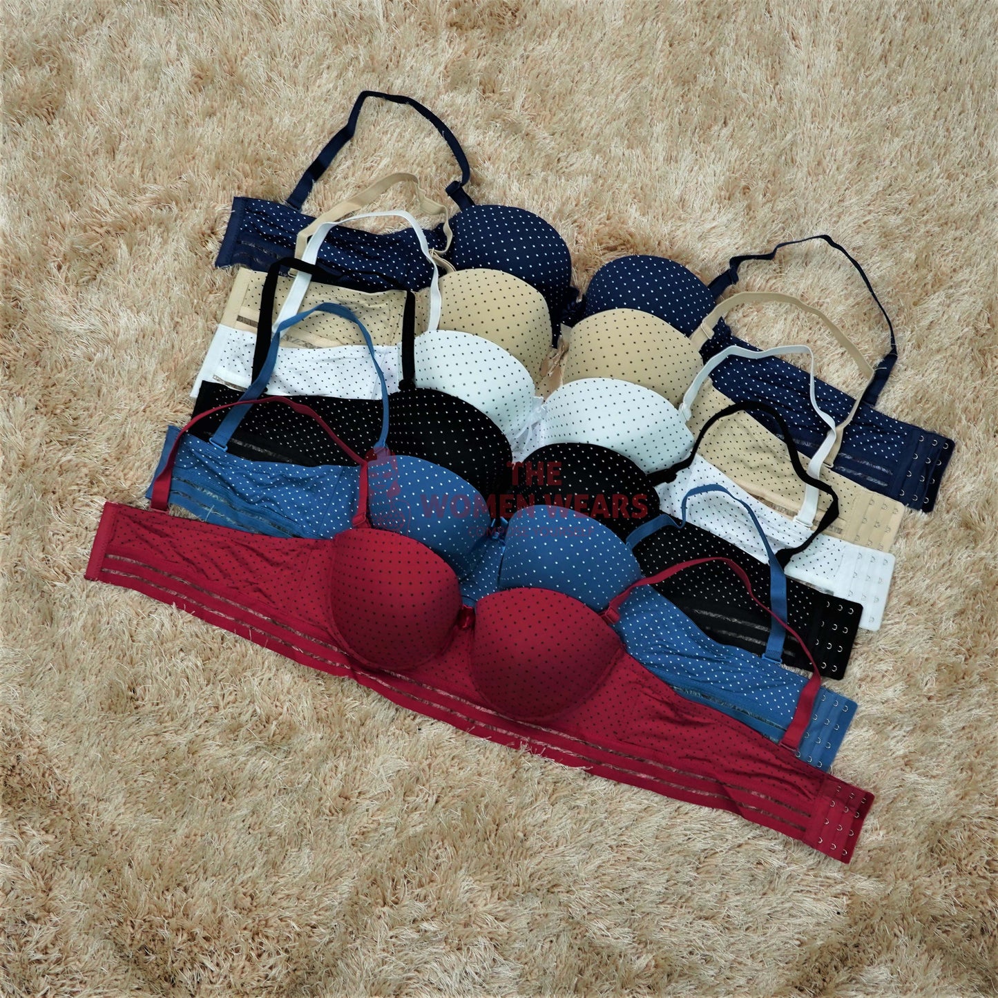Women's Latest Dotted Wide Elastic Padded Bra (Lisa's Secret) SK_17