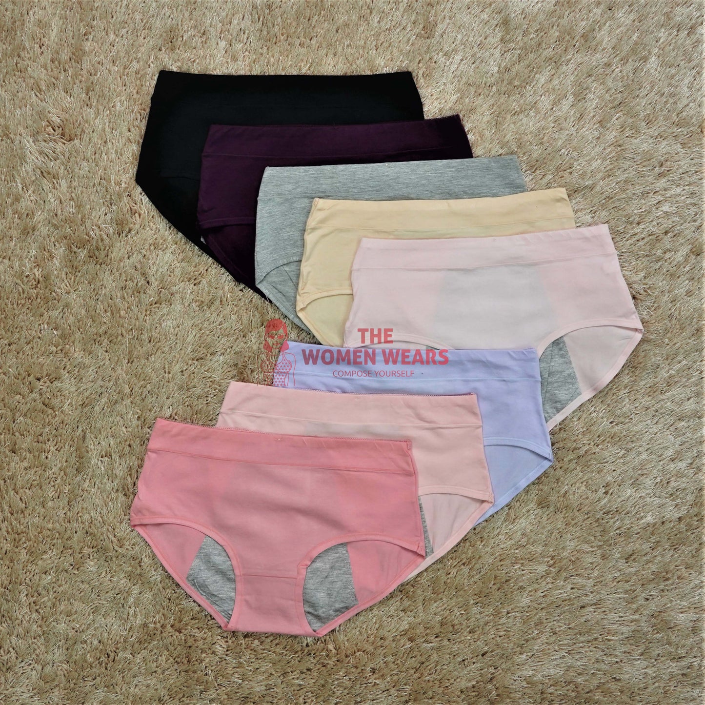 Ladies Colorful and Leak Proof Fancy Panties (9769)