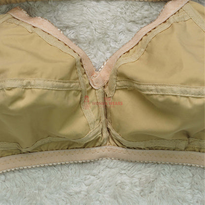 Single Colour Embroidered Wireless Bra 6457 view 5