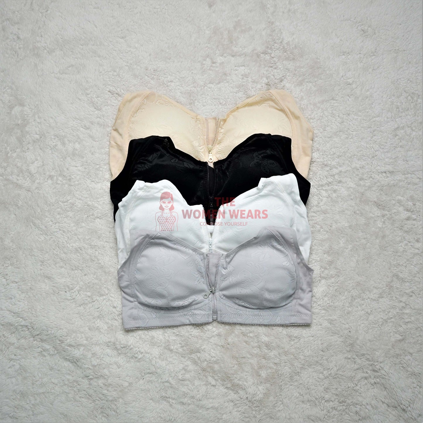 Women's Front Closure Padded Bra (2180)