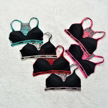 Girls Soft Peacock Sport Gym Bra (334)