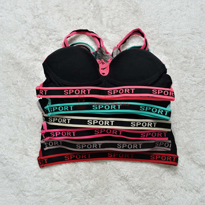 Girls Soft Peacock Sport Gym Bra (334)