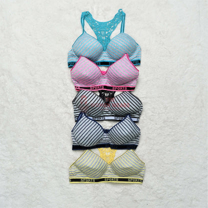 Women's Full Cup Padded Lines Printed Bra (ABLL)
