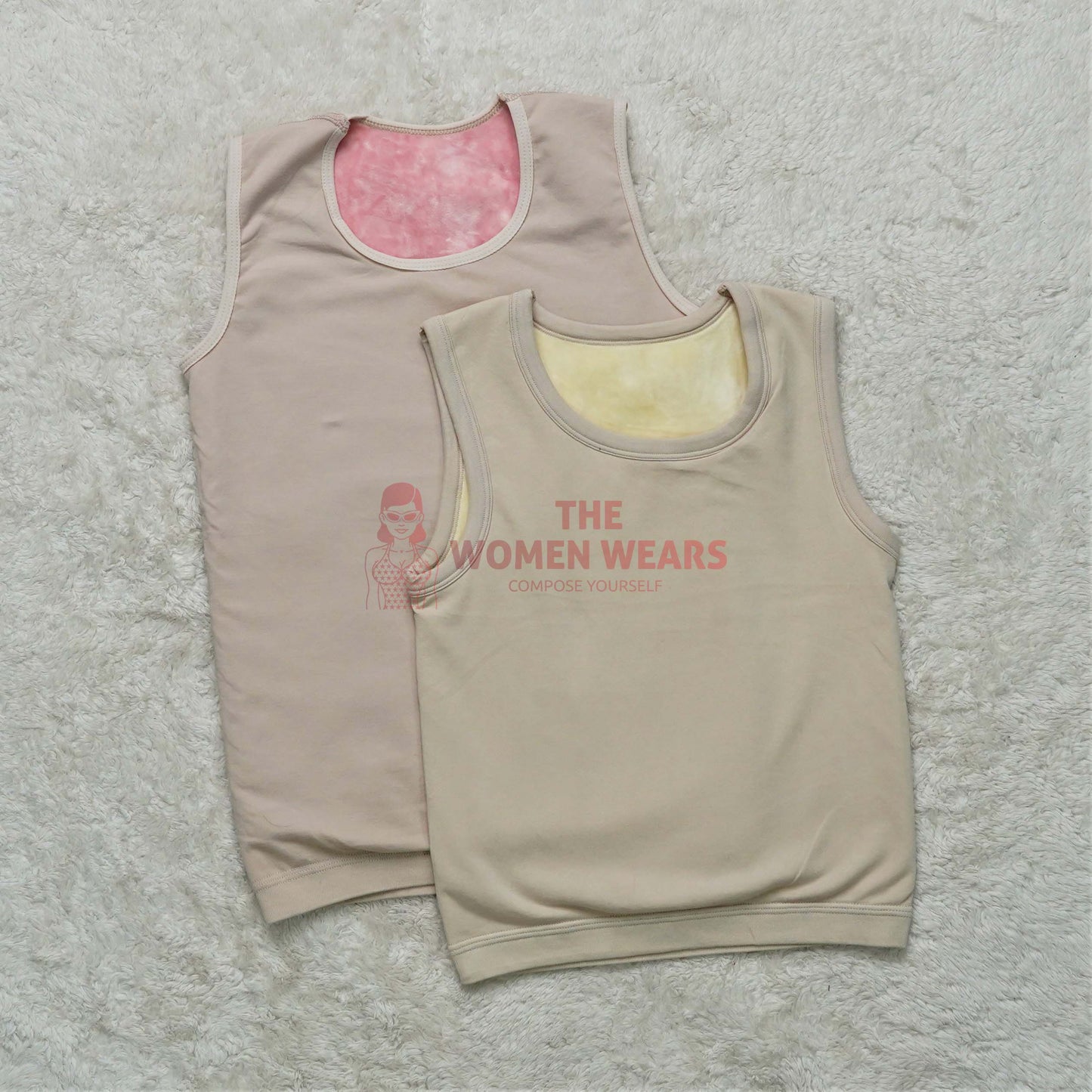 Women Soft Velvet Stuff Tank Sleeveless Undershirt (2934)