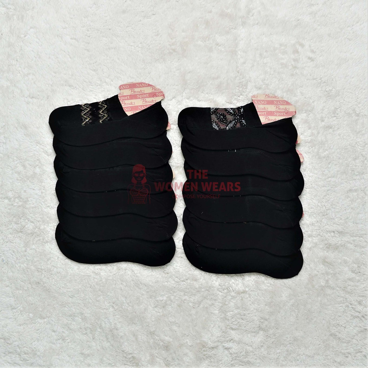 Pack of 3 Ladies Transparent Anklet Net Socks SK (0006)