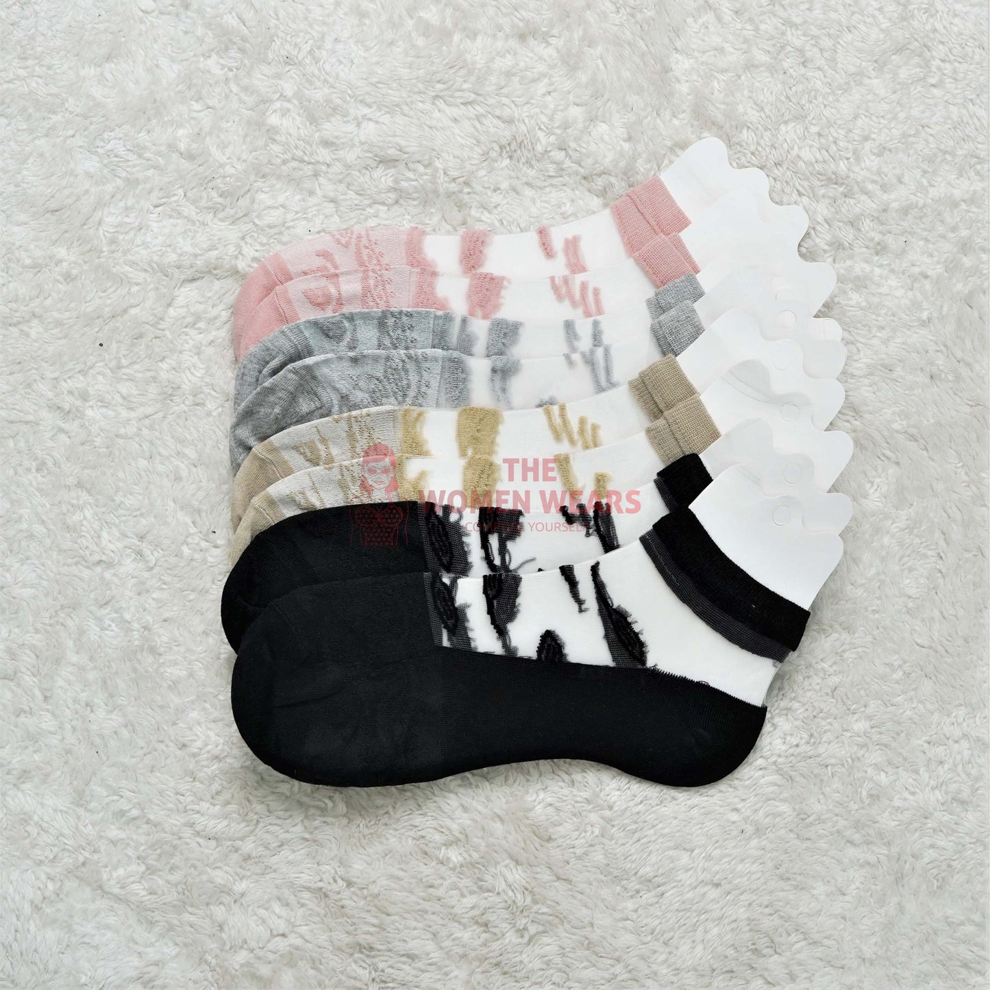 Ladies Transparent Anklet Net Socks SK (0002)