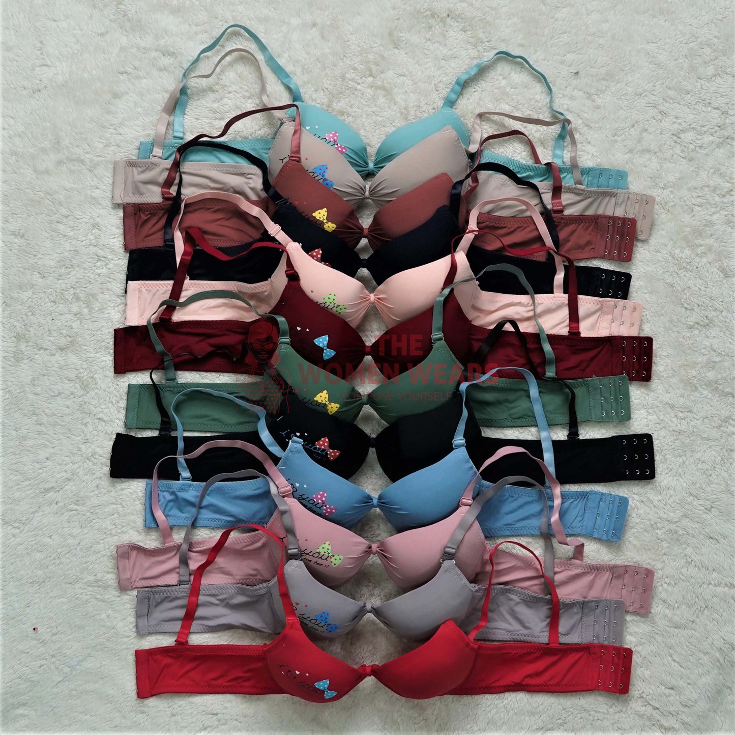 Girls Romantic Lovely Pushup Colorful Bra (3424)