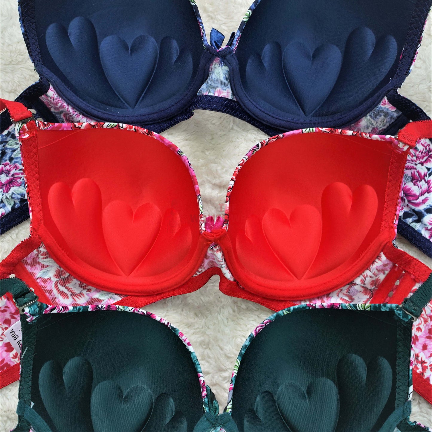 Women's Pushup Textured Padded Bra (82-988)