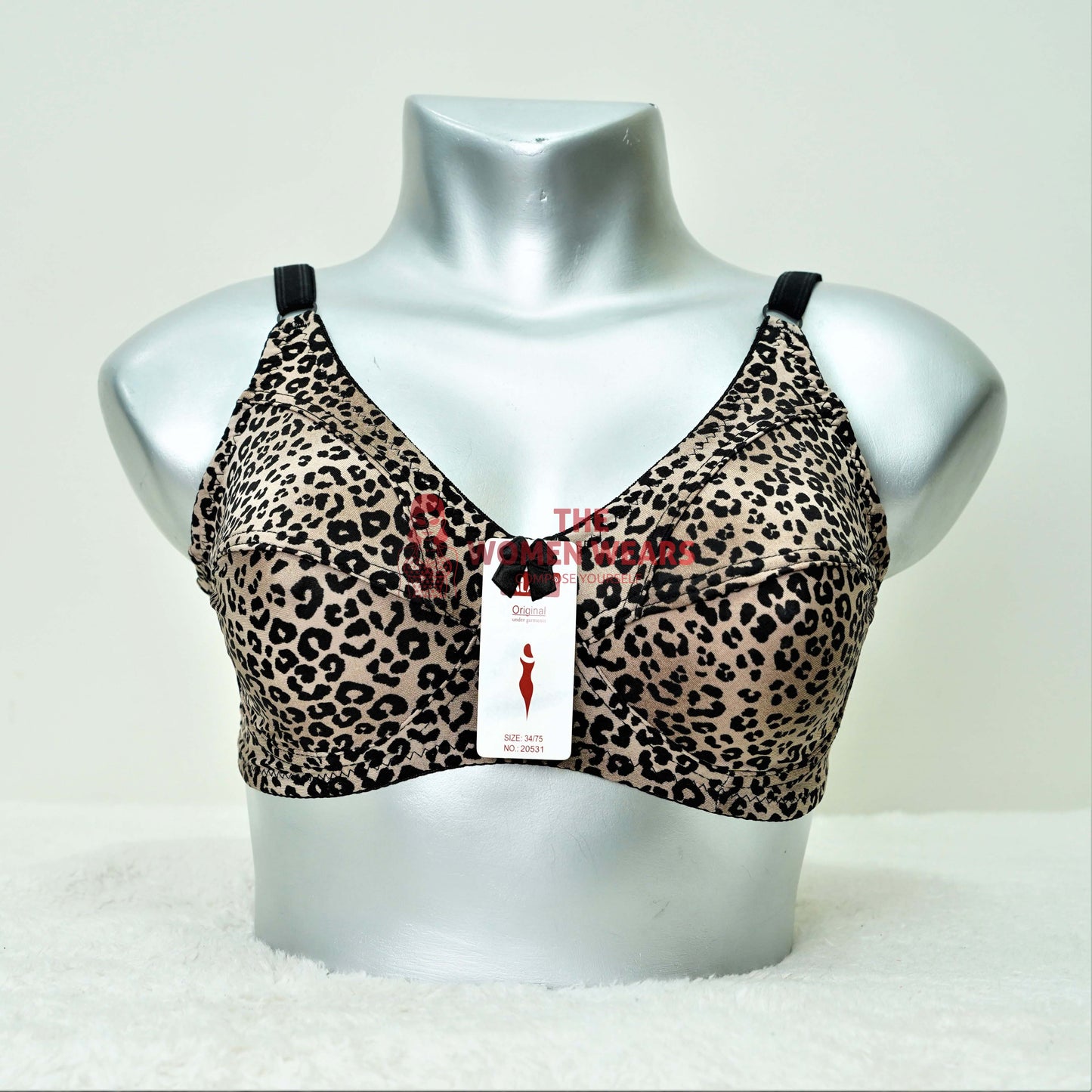 Women's Casual Cheetah Print Warm Bra (25301)