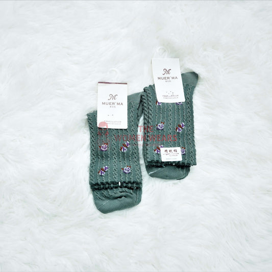 Girls Soft Floral & Colorful Socks (457)