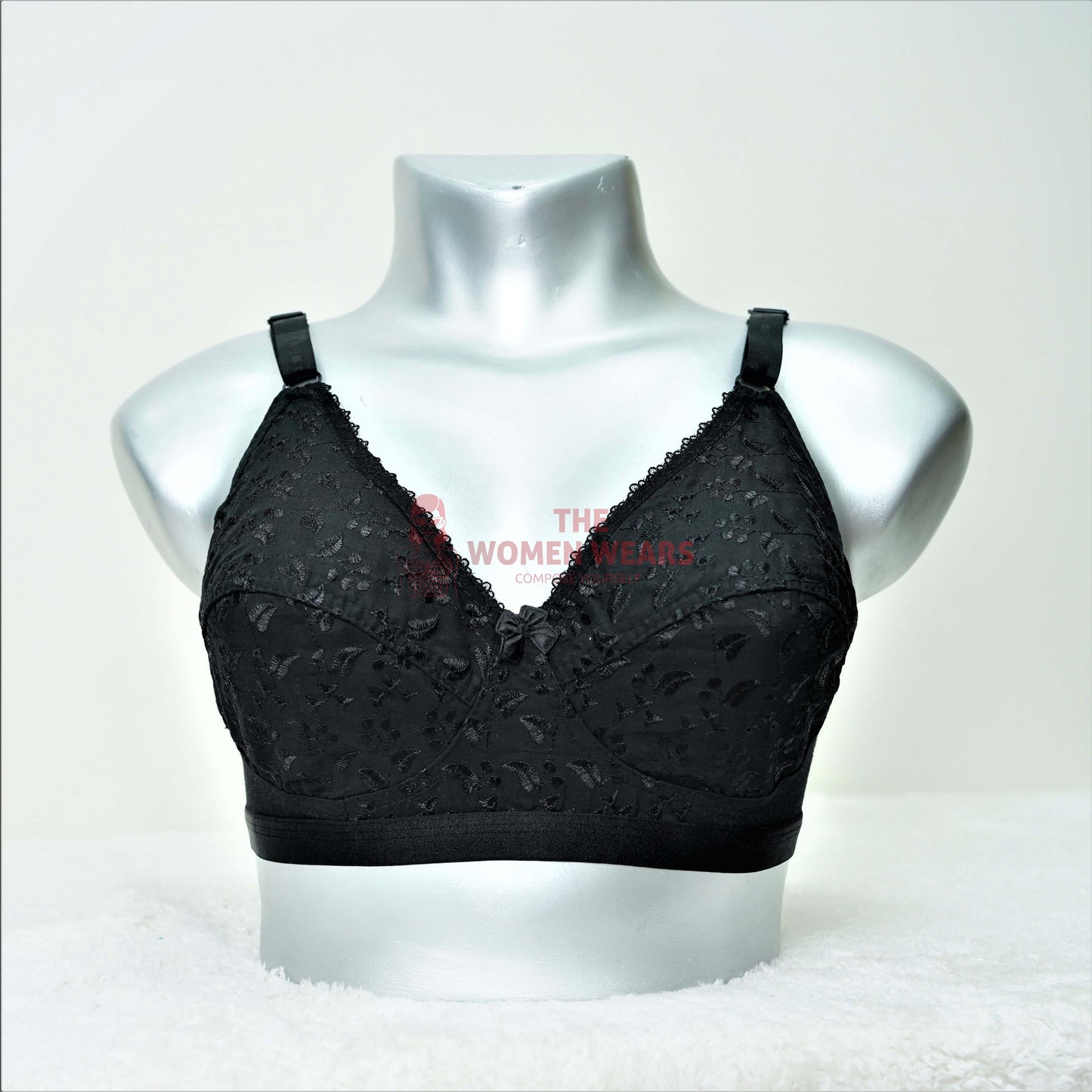 Women's Full Cup Floral Soft Non Wired Bra (6082)
