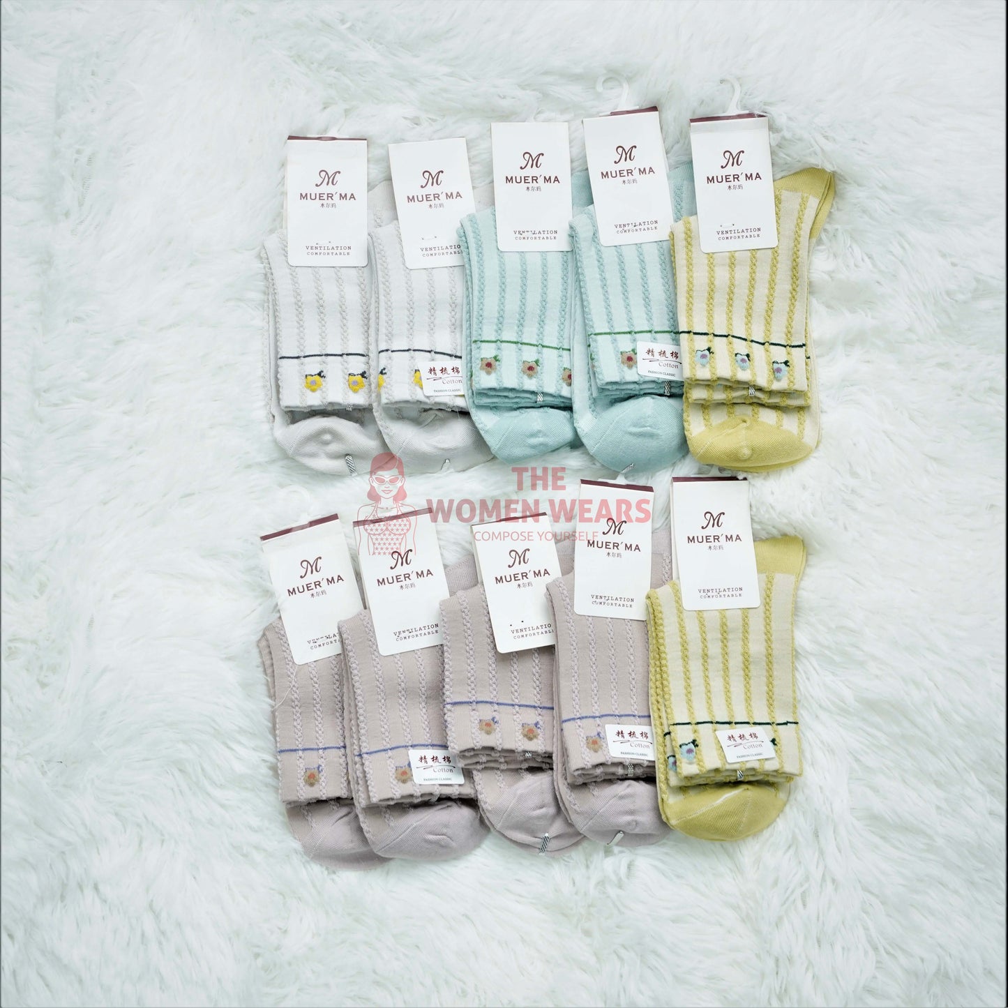 Girls Floral Muer'ma Soft Socks (456)