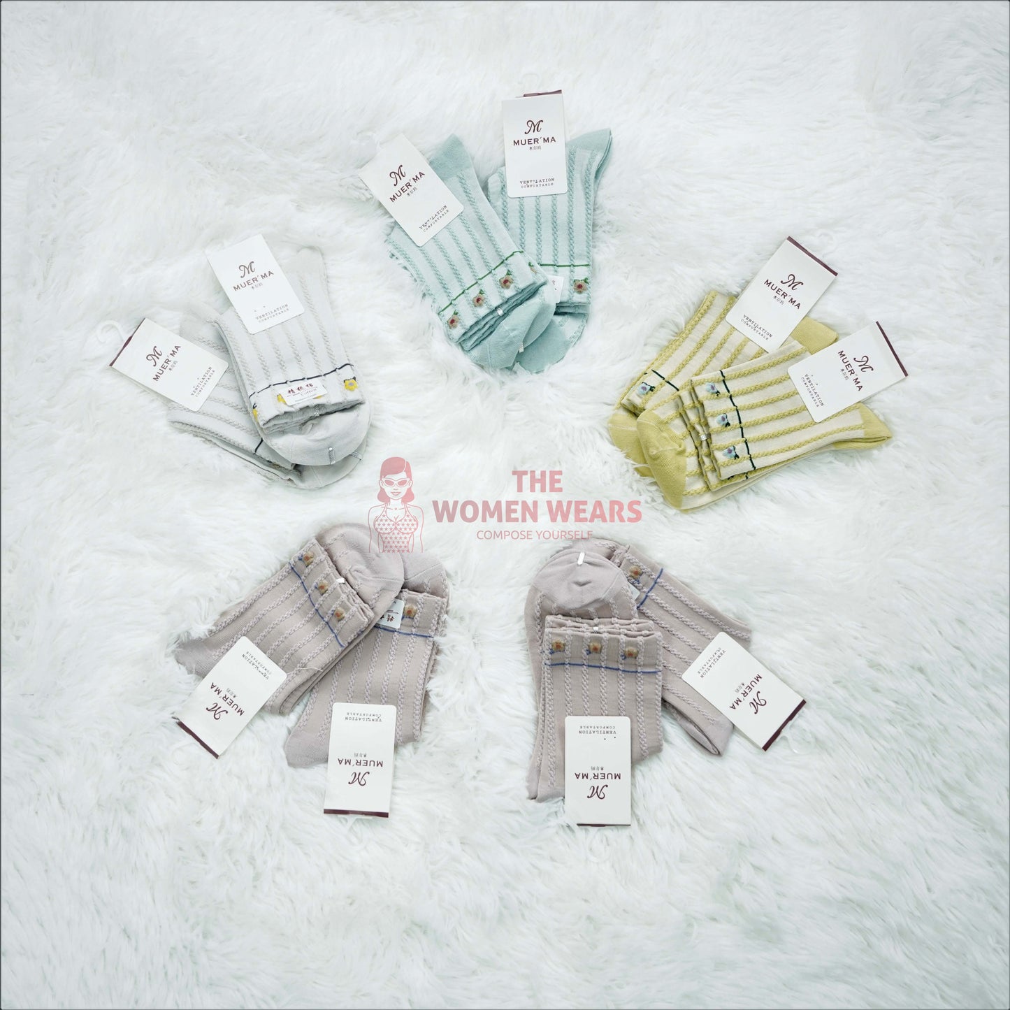 Girls Floral Muer'ma Soft Socks (456)