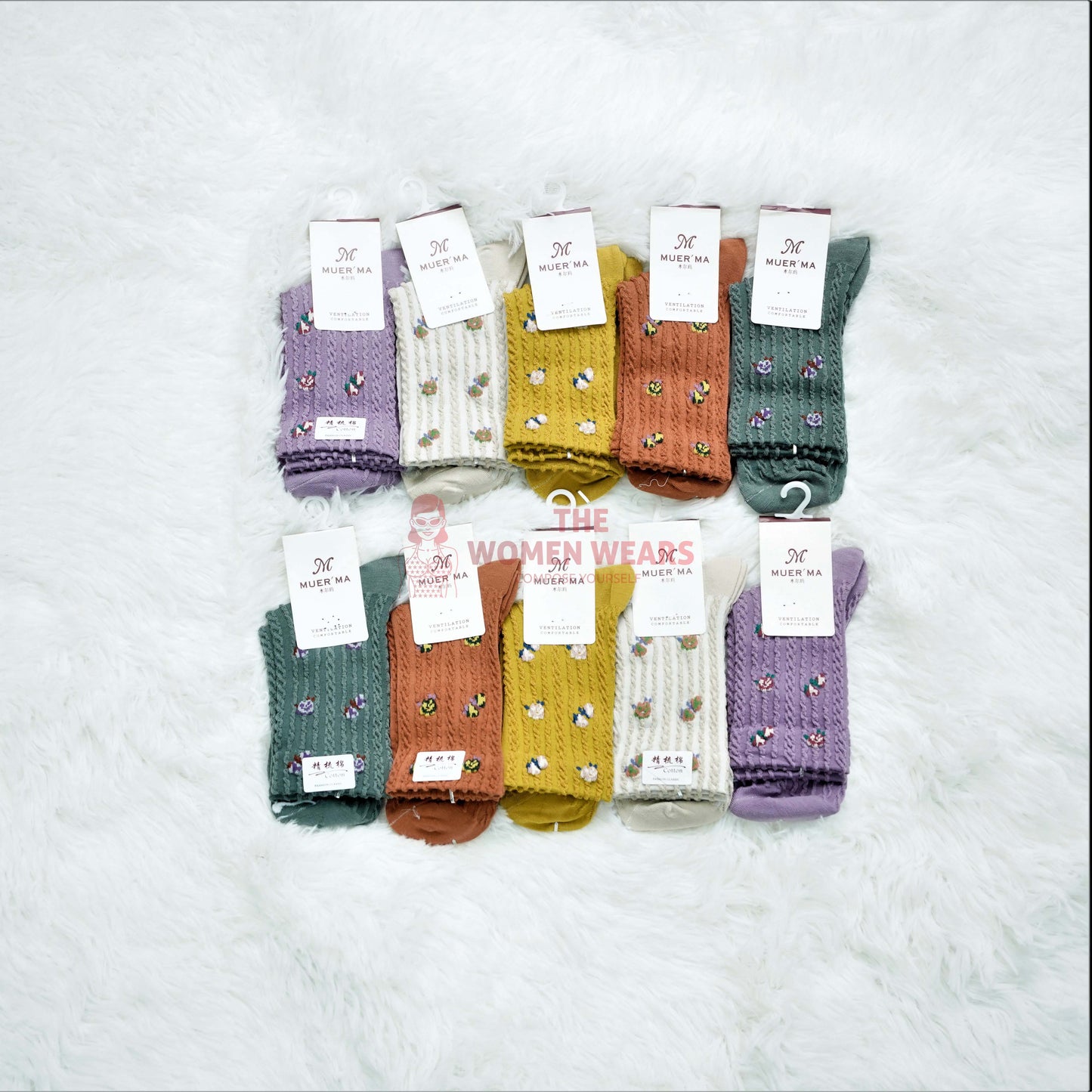 Girls Soft Floral & Colorful Socks (457)