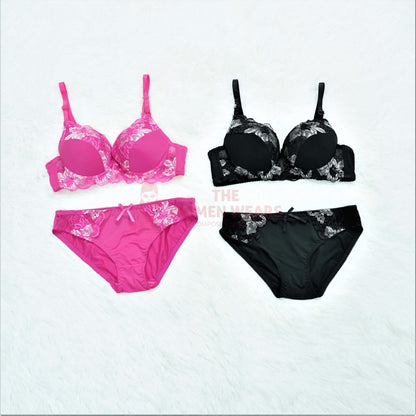 Floral Lace Underwire Bra Set 014 view 4