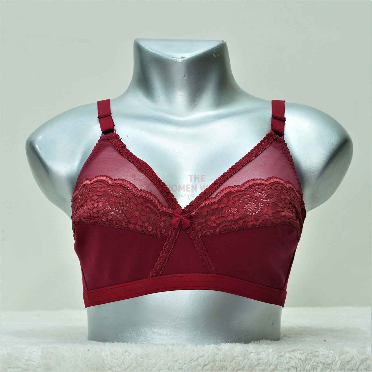 Women's Floral Lace Net Non Padded Bra (06125)
