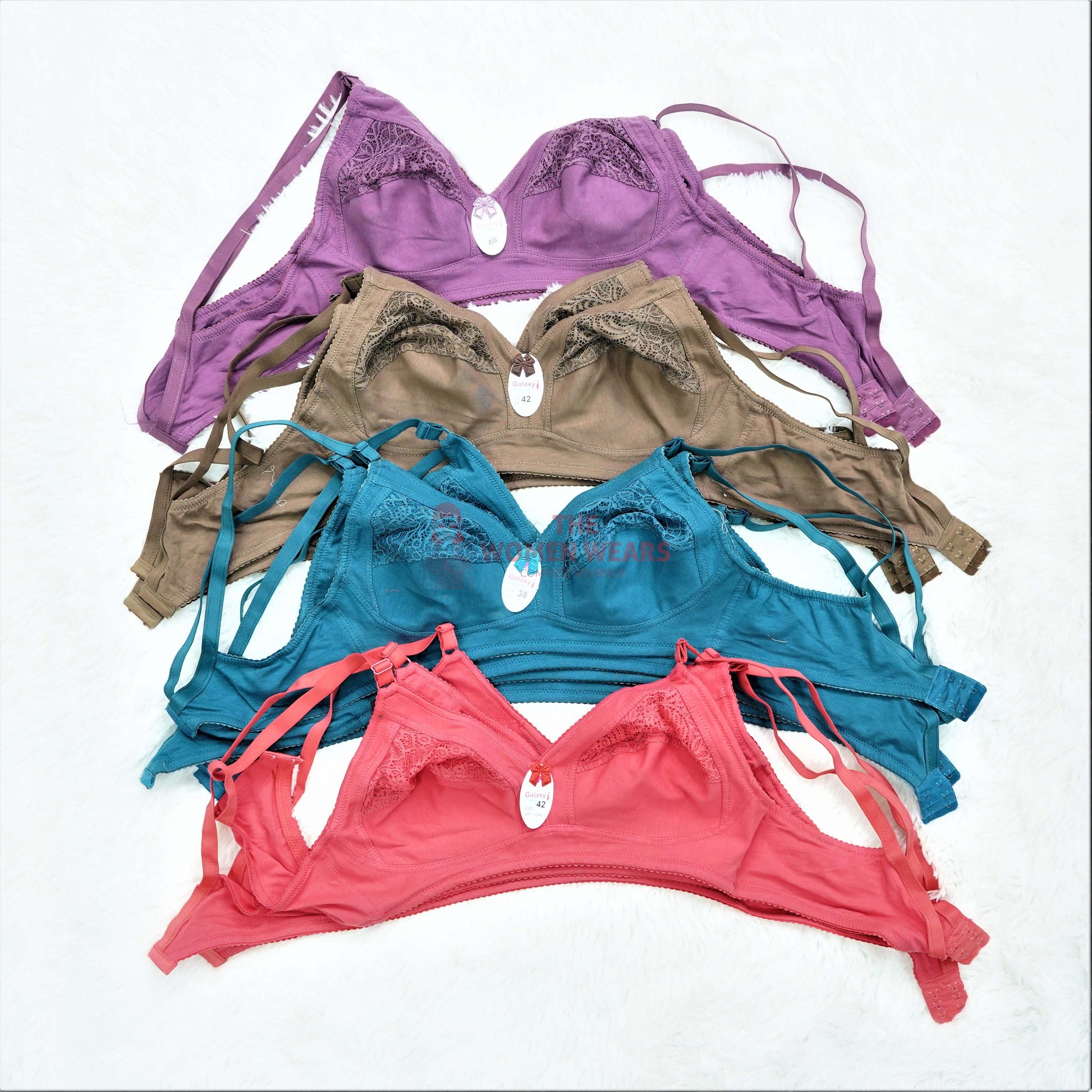 Women's Galaxy Half Lace Non padded Bra (E 5004)