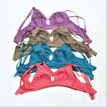 Women's Galaxy Half Lace Non padded Bra (E 5004)