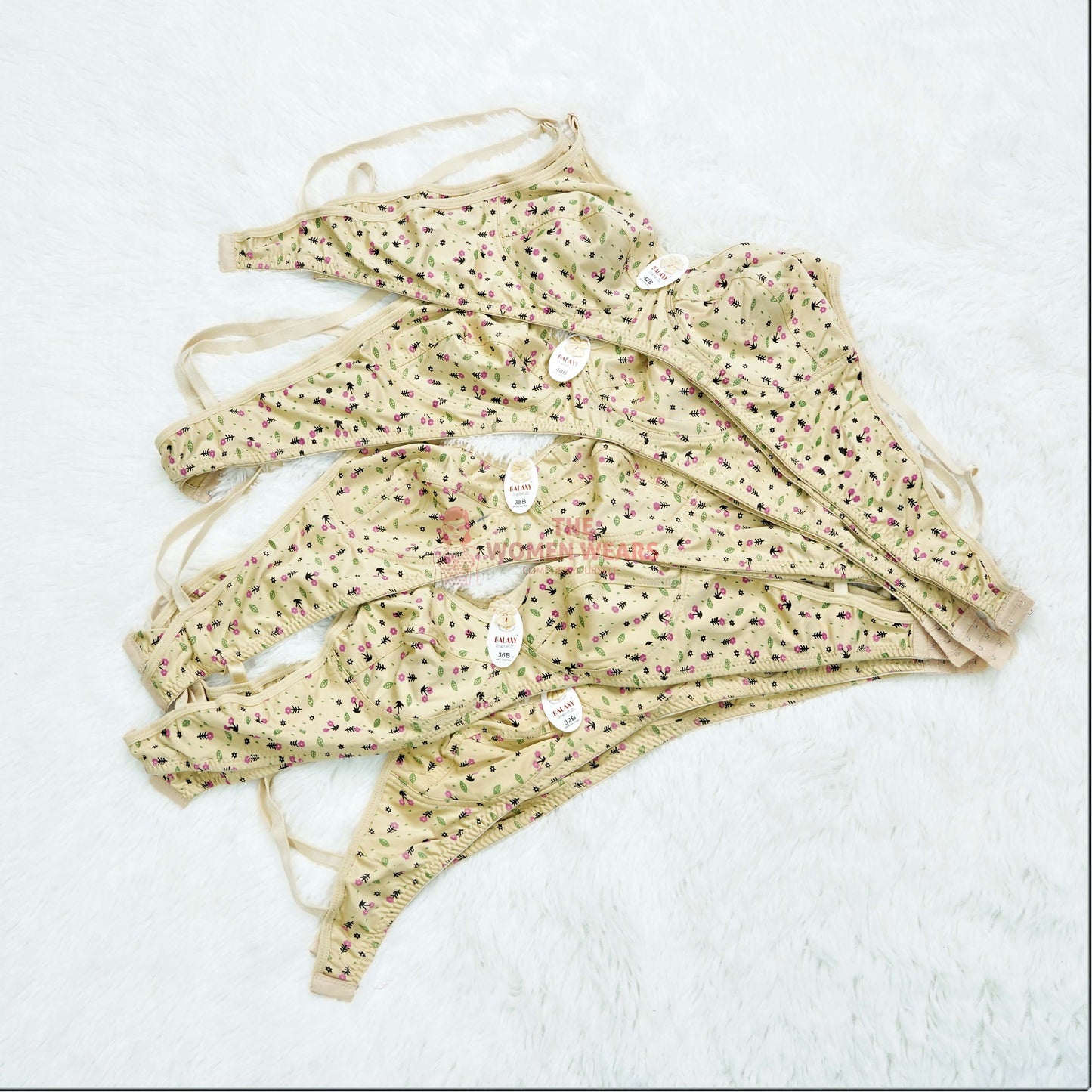 Women's Floral Printed Non Padded Bra (S 212)