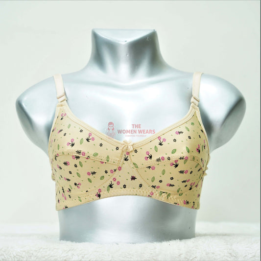 Women's Floral Printed Non Padded Bra (S 212)