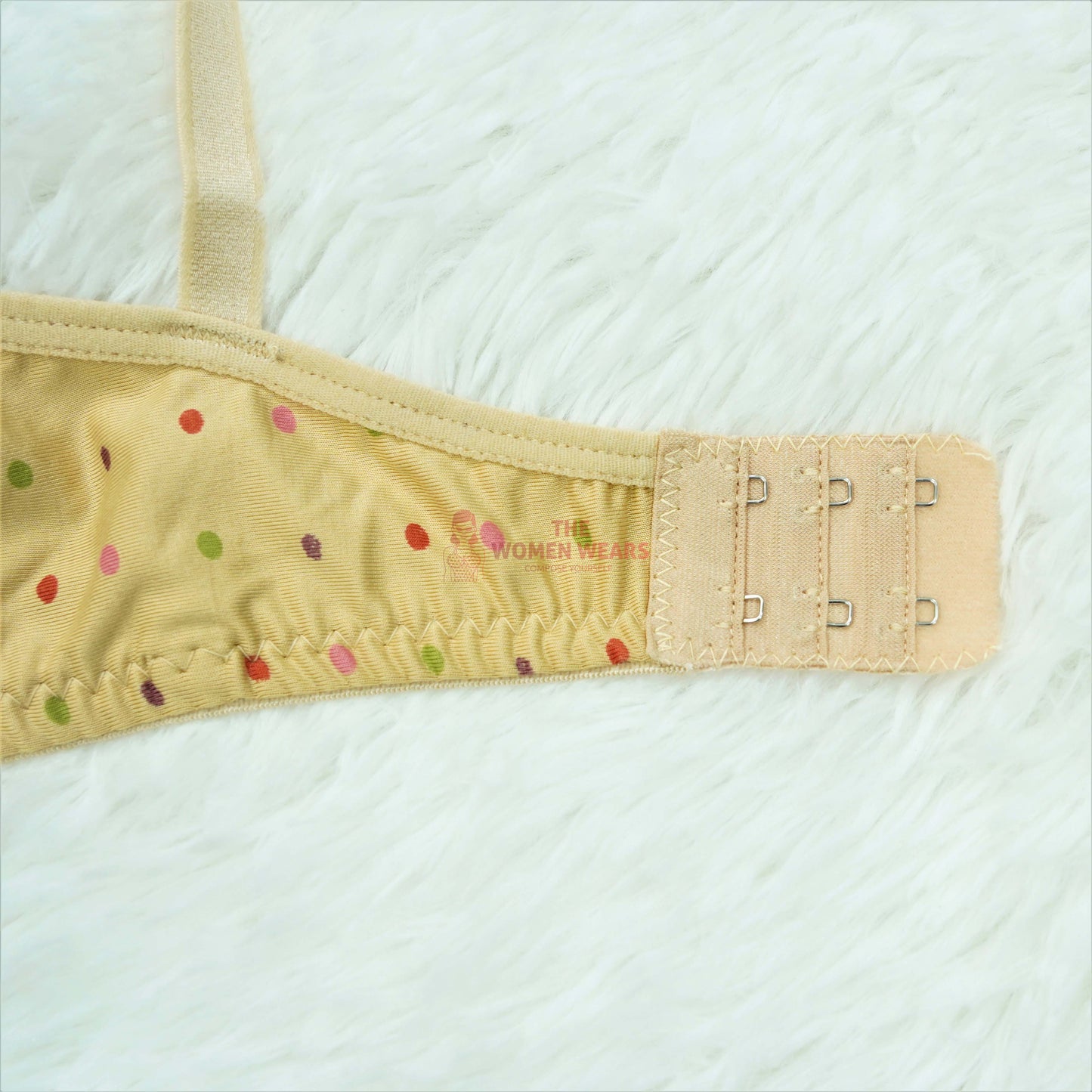 Women's Color Dotted Non Padded Bra (Y 153)