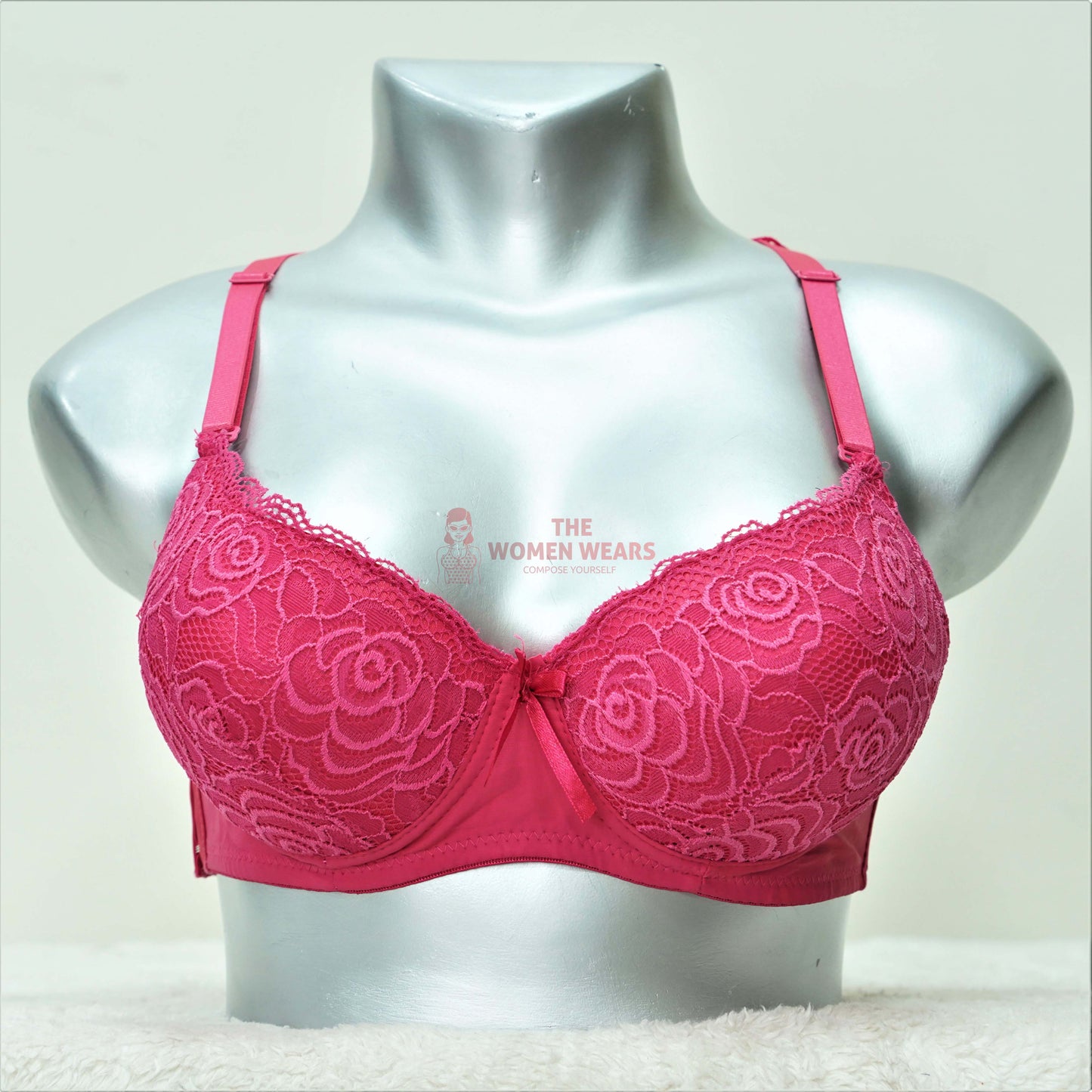 Women's Rose X Floral Padded Push UP Bra Set (15846)