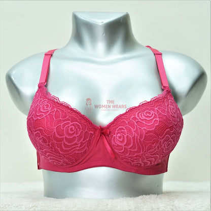 Rose Floral Padded Bra Set 15846 product view 3