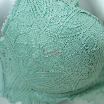Women's Floral Push Up Padded Bra Set (WW 507B)