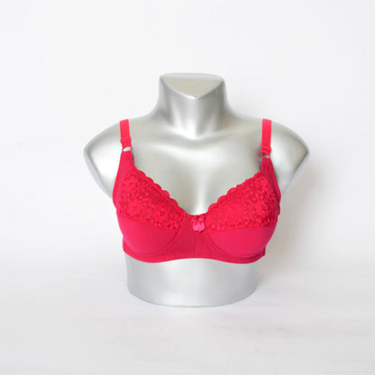 Extra Light Pad Embroidered Lace Everyday Bra (SS-028)