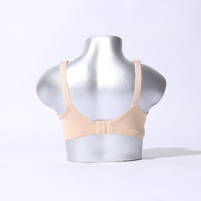 Beige cotton non padded non wired bra 998 view 5