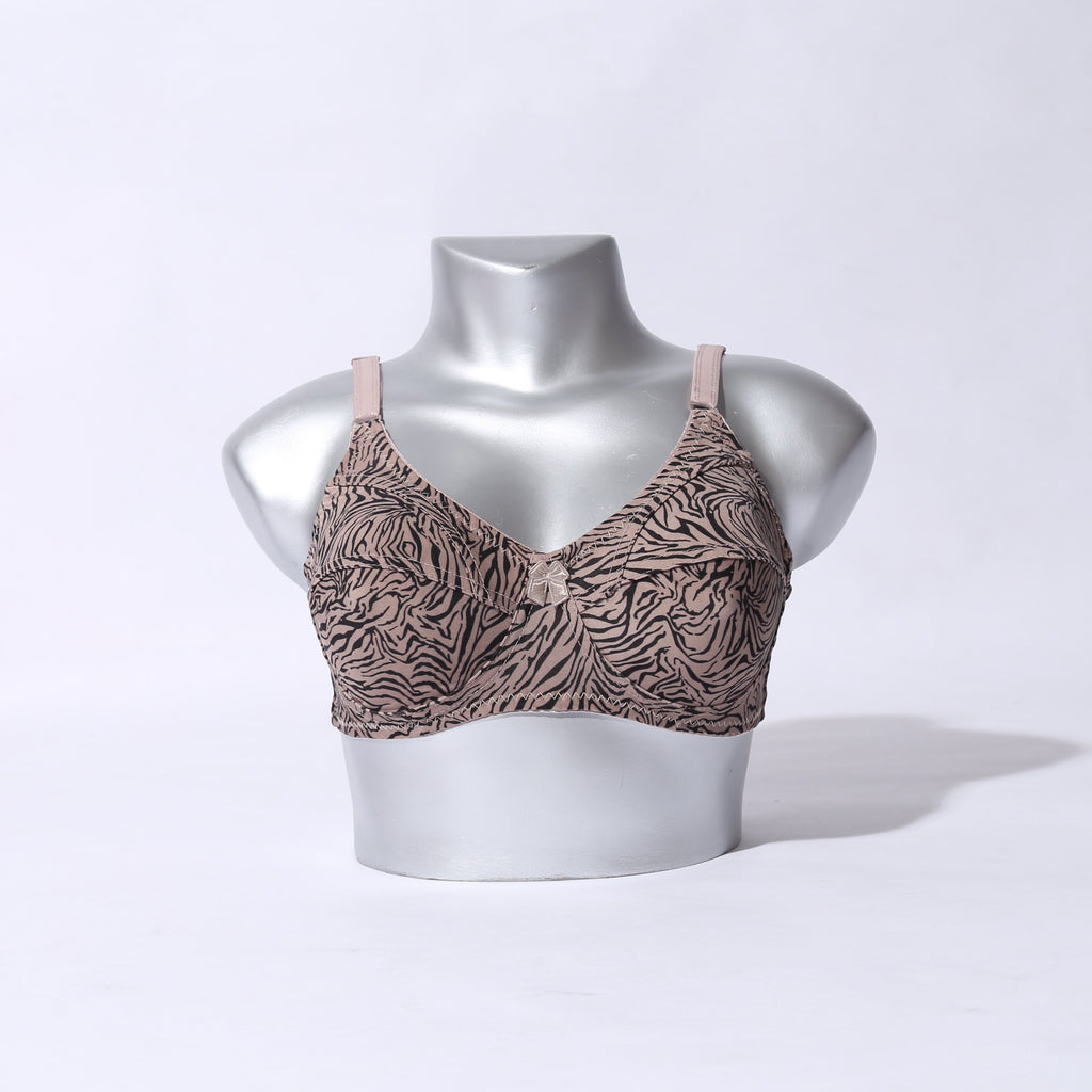 Galaxy Non Padded Cotton Bra - Tiger Print (1002) - The Women Wears