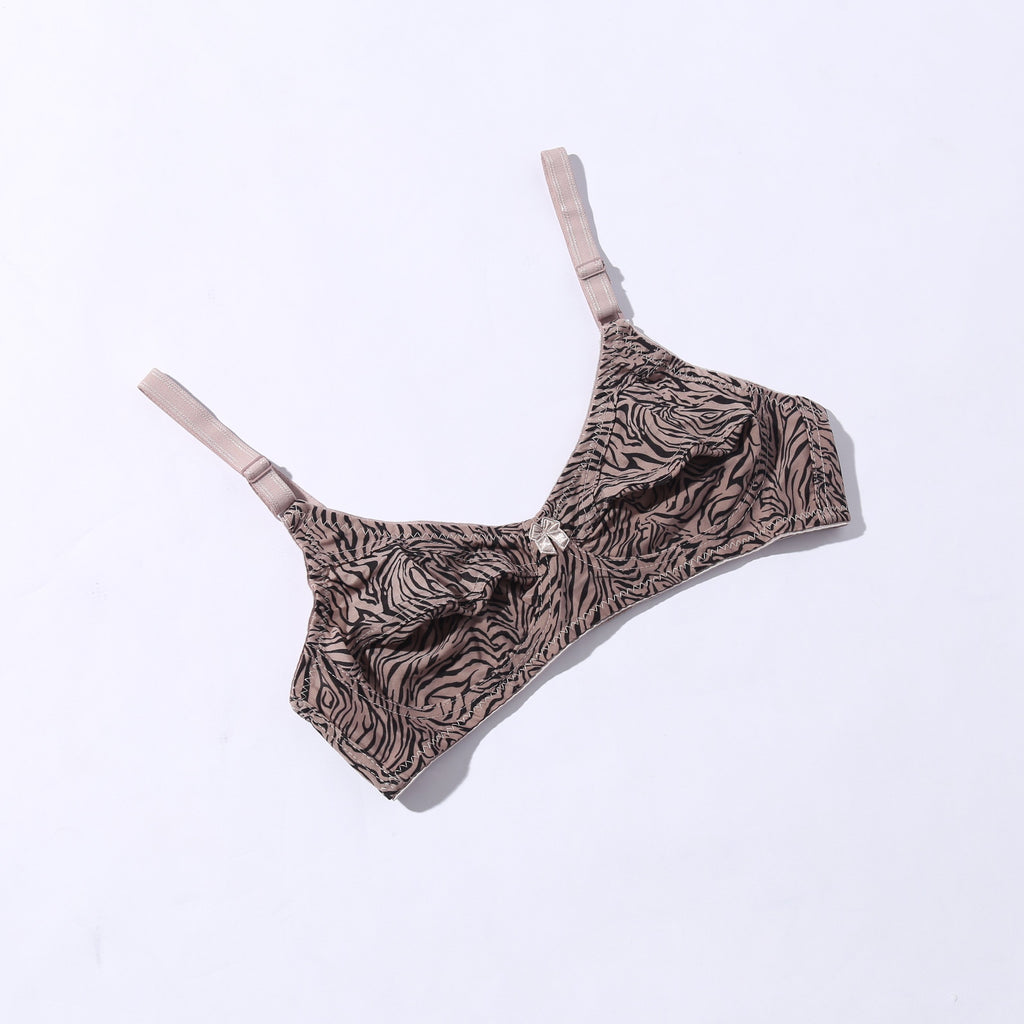 Galaxy Non Padded Cotton Bra - Tiger Print (1002) - The Women Wears