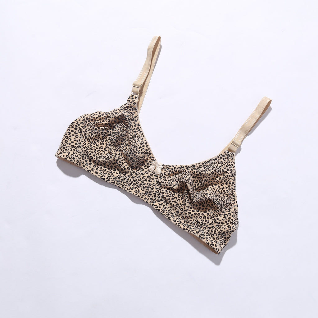 Galaxy Non Padded Jersey Bra - Tiger Print (1004) - The Women Wears