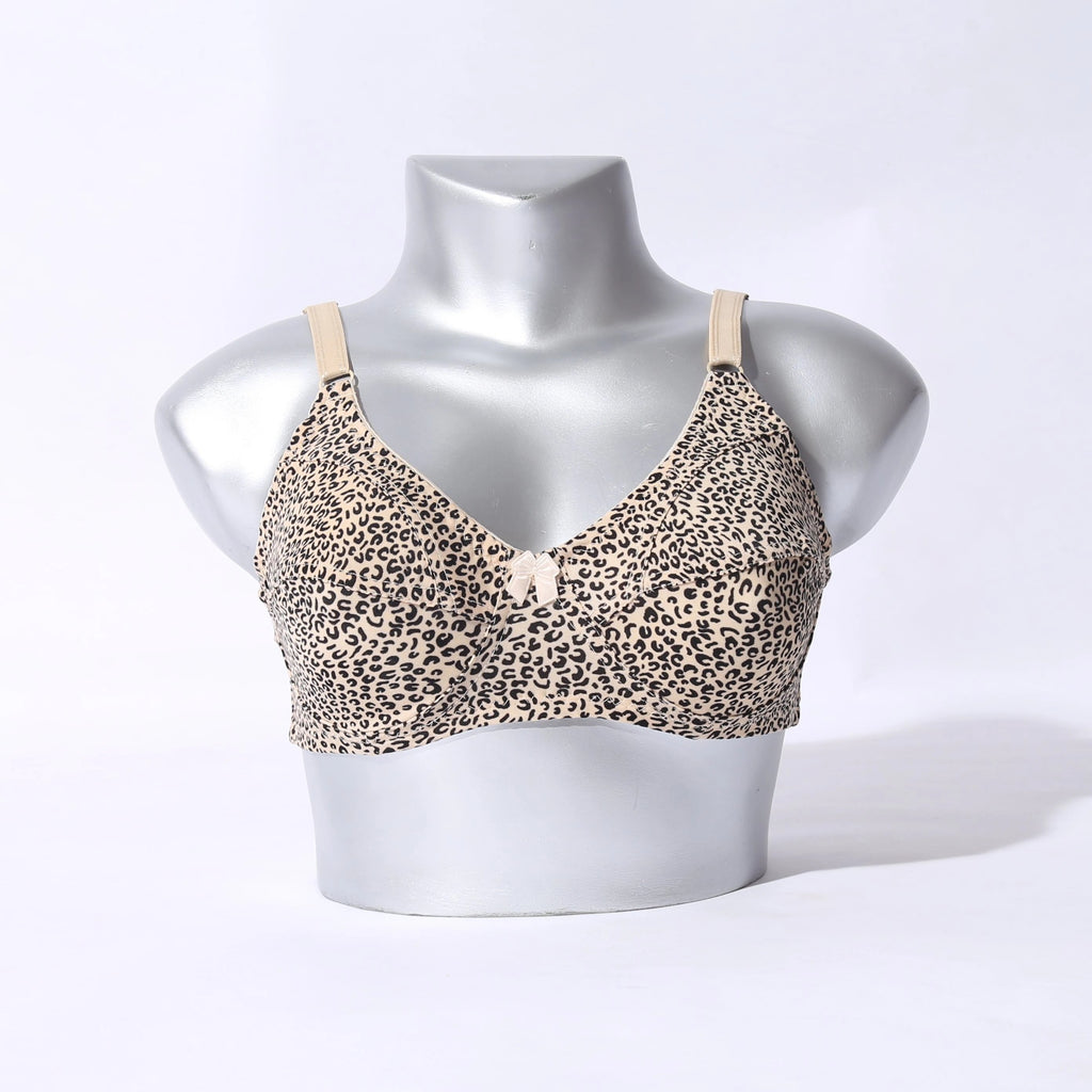 Galaxy Non Padded Jersey Bra - Tiger Print (1004) - The Women Wears