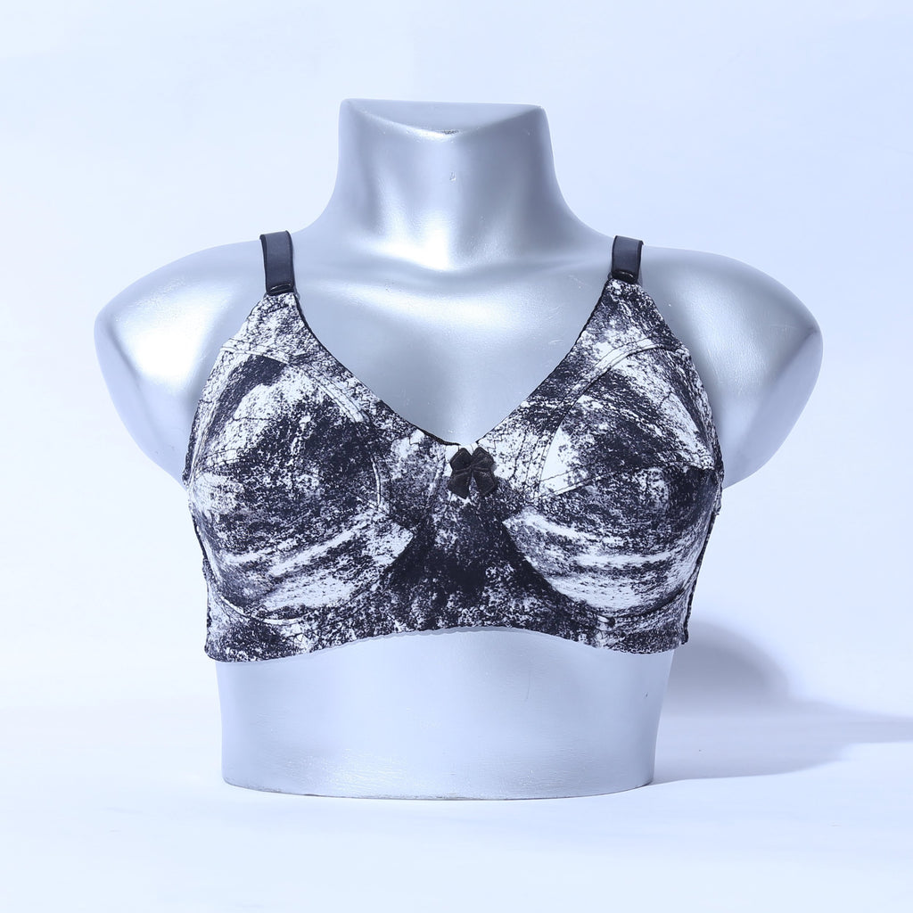 Galaxy Non Padded & Non Wired Marble Print Bra (1015) - The Women Wears