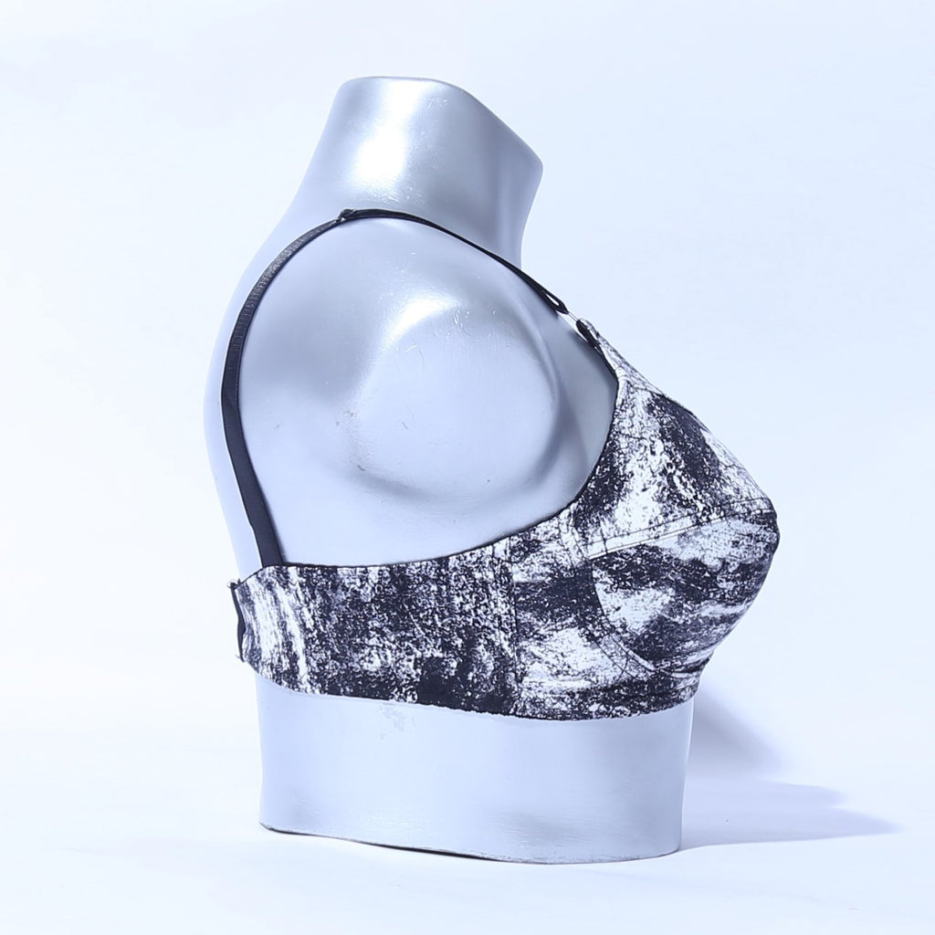 Galaxy Non Padded & Non Wired Marble Print Bra (1015) - The Women Wears