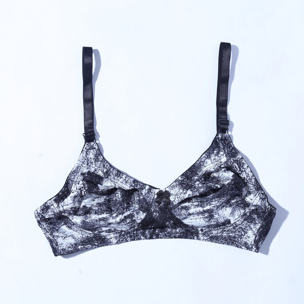 Galaxy Non Padded & Non Wired Marble Print Bra (1015) - The Women Wears